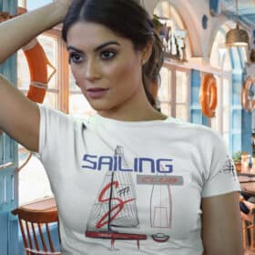 Koszulka żeglarska damska Sailing Club 777