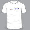 Biała koszulka T-shirt z nadrukiem Twoje Logo i imieniem – indywidualny projekt na rejs