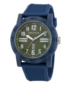 Zegarek żeglarski Nautica N83 Ayia Triada NAPATS305 – zielona tarcza, granatowy pasek, 44 mm, WR 50 m