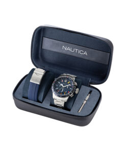 Nautica NAPBFF106 Box Set – etui z zegarkiem na bransolecie, dodatkowym paskiem i narzędziem (ujęcie 3/4)