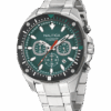 Zegarek żeglarski Nautica NAPBSF504 – zielona tarcza, chronograf, bransoleta stalowa, WR 100 m