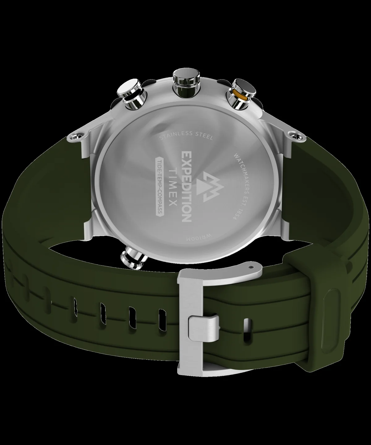 Timex TW2Y14400 – widok z tyłu, pasek i koperta zegarka żeglarskiego