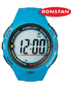 Niebieski zegarek żeglarski Ronstan ClearStart RF4055 - widok od przodu tarczy.