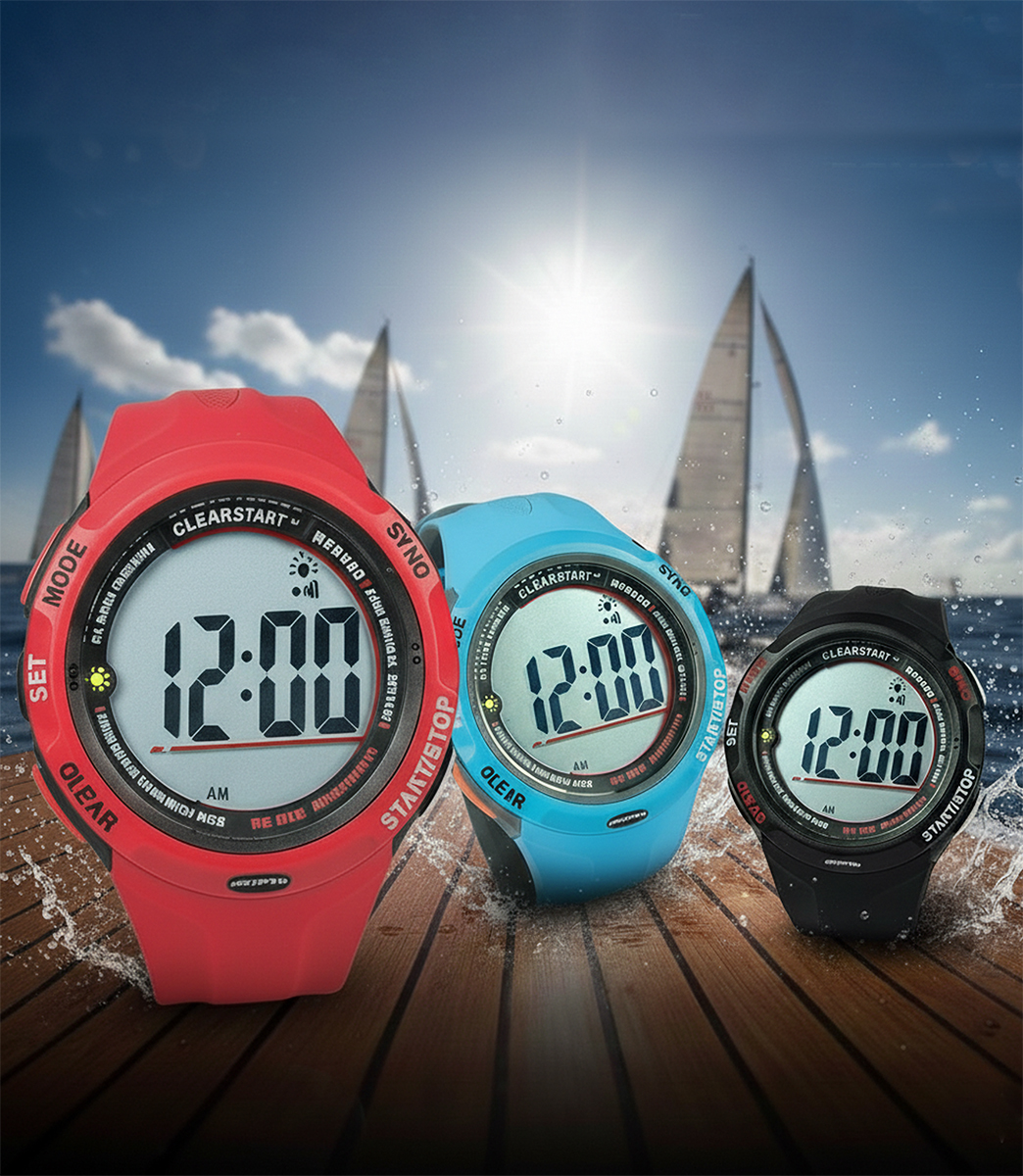 Ronstan ClearStart – zegarki regatowe w trzech kolorach: czerwony, niebieski i czarny