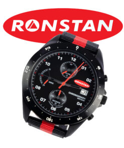 Zegarek żeglarski Ronstan ClearStart RF4056 43 mm z chronografem i datownikiem – zdjęcie z logo Ronstan