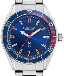 Zegarek żeglarski Nautica NAPFWS004 N83 Finn World – przód, stalowa bransoleta
