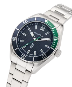 Nautica NAPFWS502 Finn World – ujęcie pod kątem, stalowa bransoleta