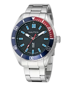 Zegarek żeglarski Nautica NAPFWS503 Finn World – stalowa bransoleta, przód