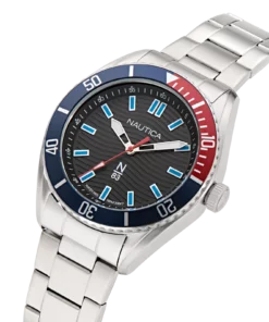 Nautica NAPFWS503 Finn World – ujęcie pod kątem, bransoleta stalowa