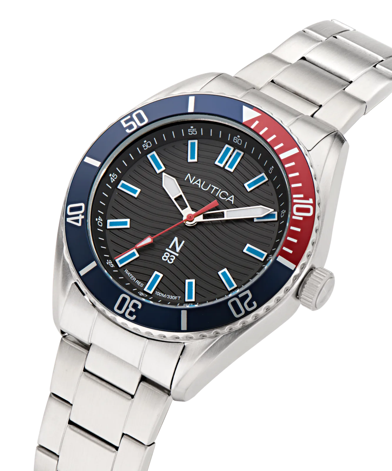 Nautica NAPFWS503 Finn World – ujęcie pod kątem, bransoleta stalowa