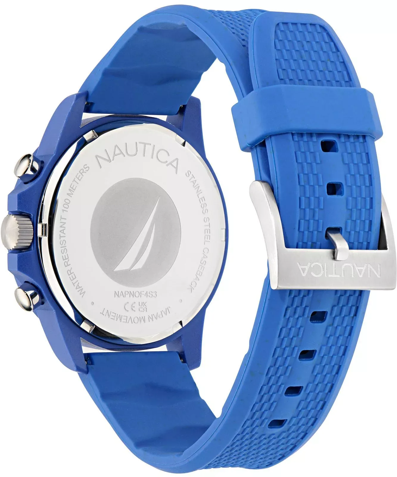 Nautica NAPNOF4S3 – ujęcie pod kątem, niebieski pasek i koperta