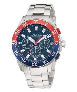 Zegarek żeglarski Nautica NAPNOF503 – chronograf, bransoleta stalowa, przód