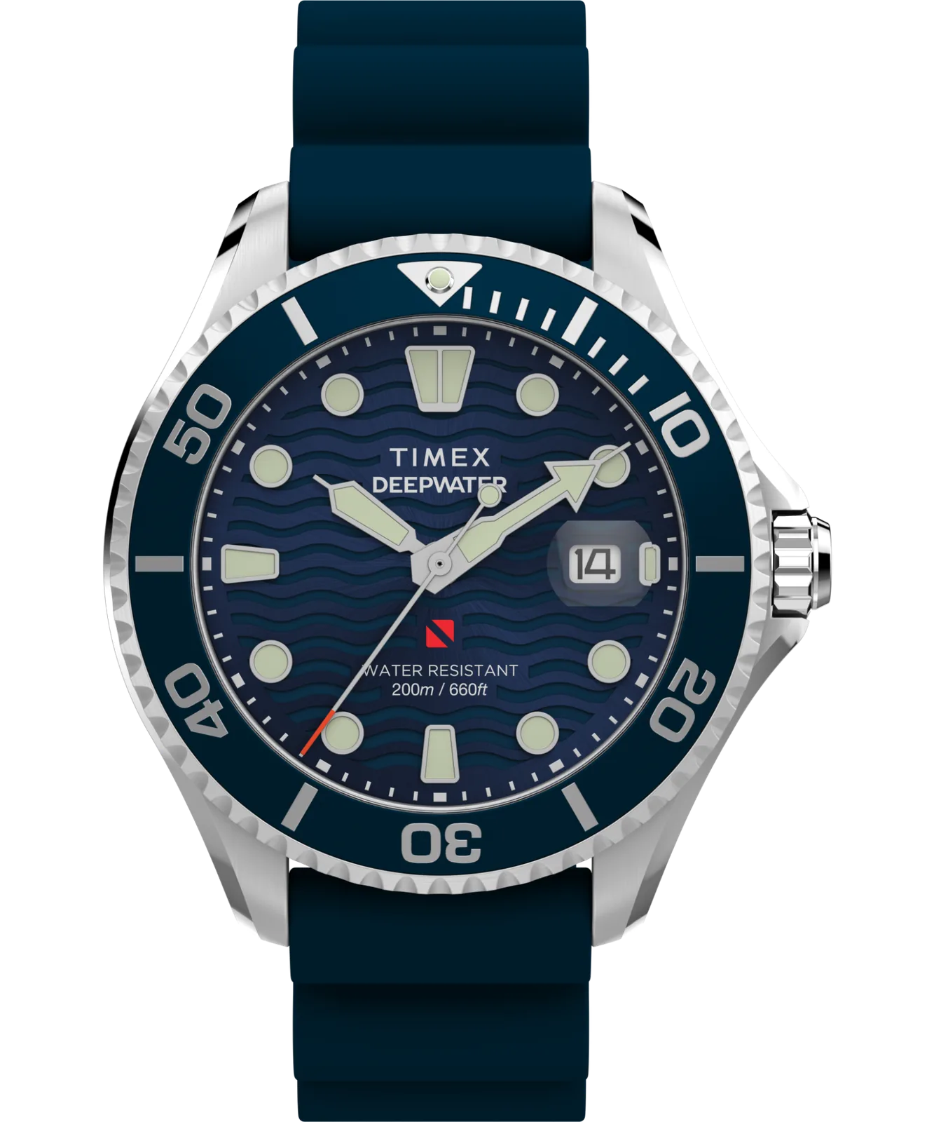 Zegarek Timex TW2W81500 – tarcza przód – niebieska tarcza