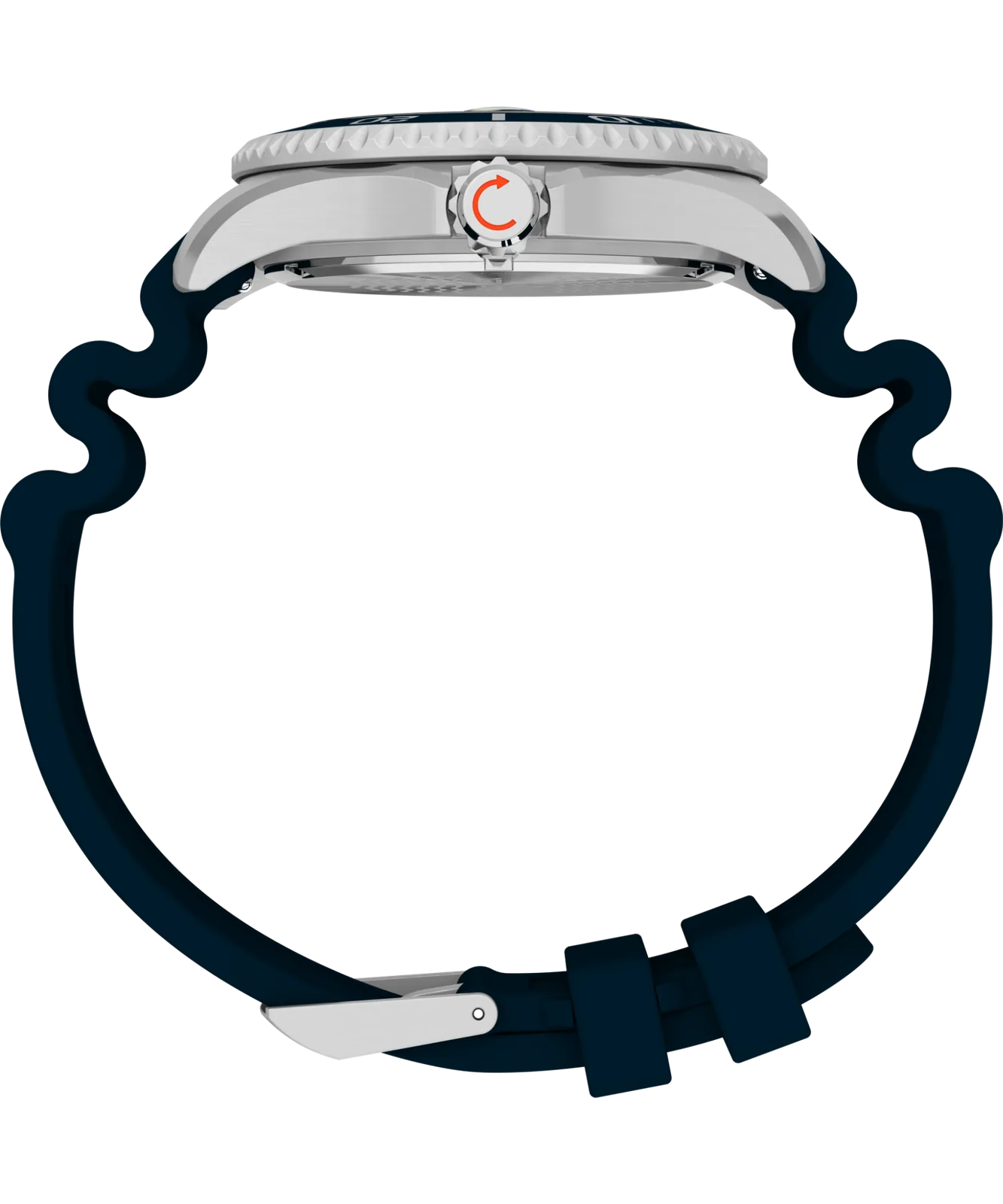 Zegarek Timex TW2W81500 – bok/profil – koperta i koronka