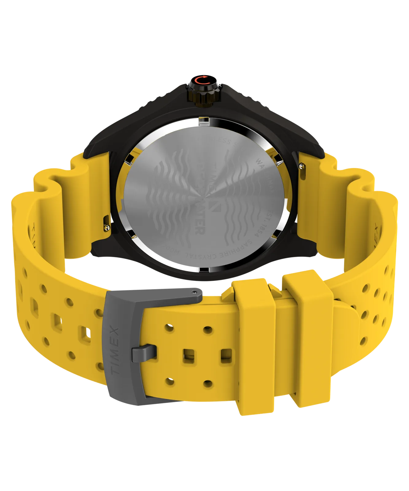 Zegarek Timex TW2W81700 – lifestyle – zegarek w wodzie, żółty pasek