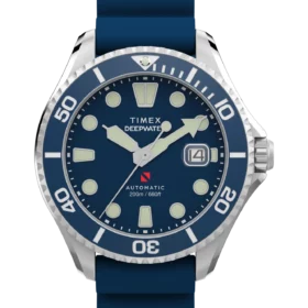 Zegarek Timex TW2Y39900 Deepwater Meridian 200 Automatic – 44 mm, szafir AR, WR 200 m
