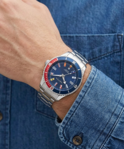 Nautica NAPPBS022 – zegarek żeglarski na nadgarstku, stalowa bransoleta