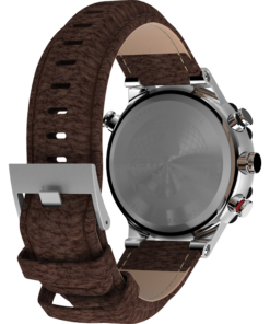 Timex T2N721 — brązowy skórzany pasek naturalny detal premium