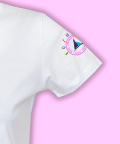 Detal nadruku na rękawie damskiej koszulki żeglarskiej Time2Sail Lady