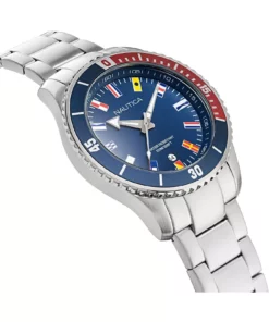 Nautica NAPPBS022 – ujęcie pod kątem, zegarek żeglarski na bransolecie