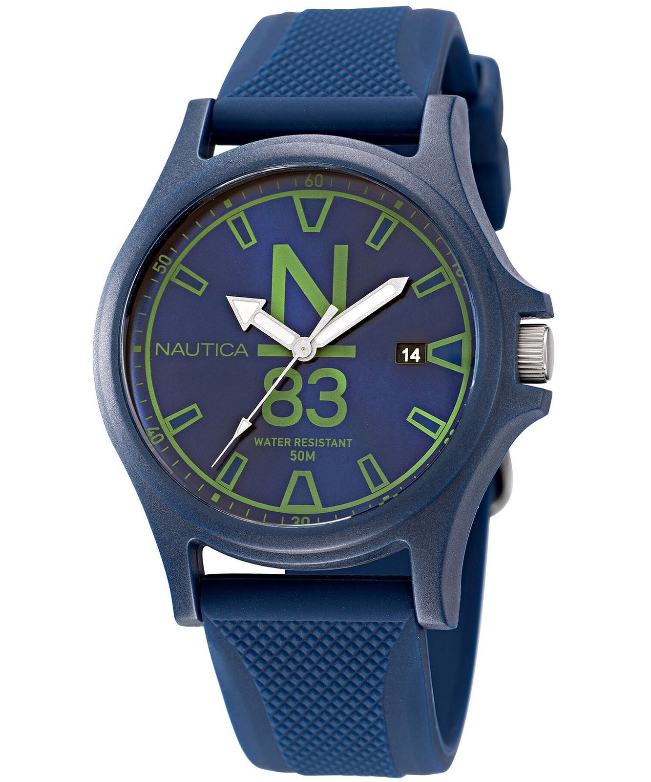 Zegarek żeglarski Nautica NAPJSS223 N83 Java Sea 40mm Blue Silicone – szczegół tarczy
