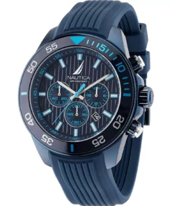 Zegarek żeglarski Nautica NAPNOS303 One Recycled Silicone Chronograph – szczegół tarczy