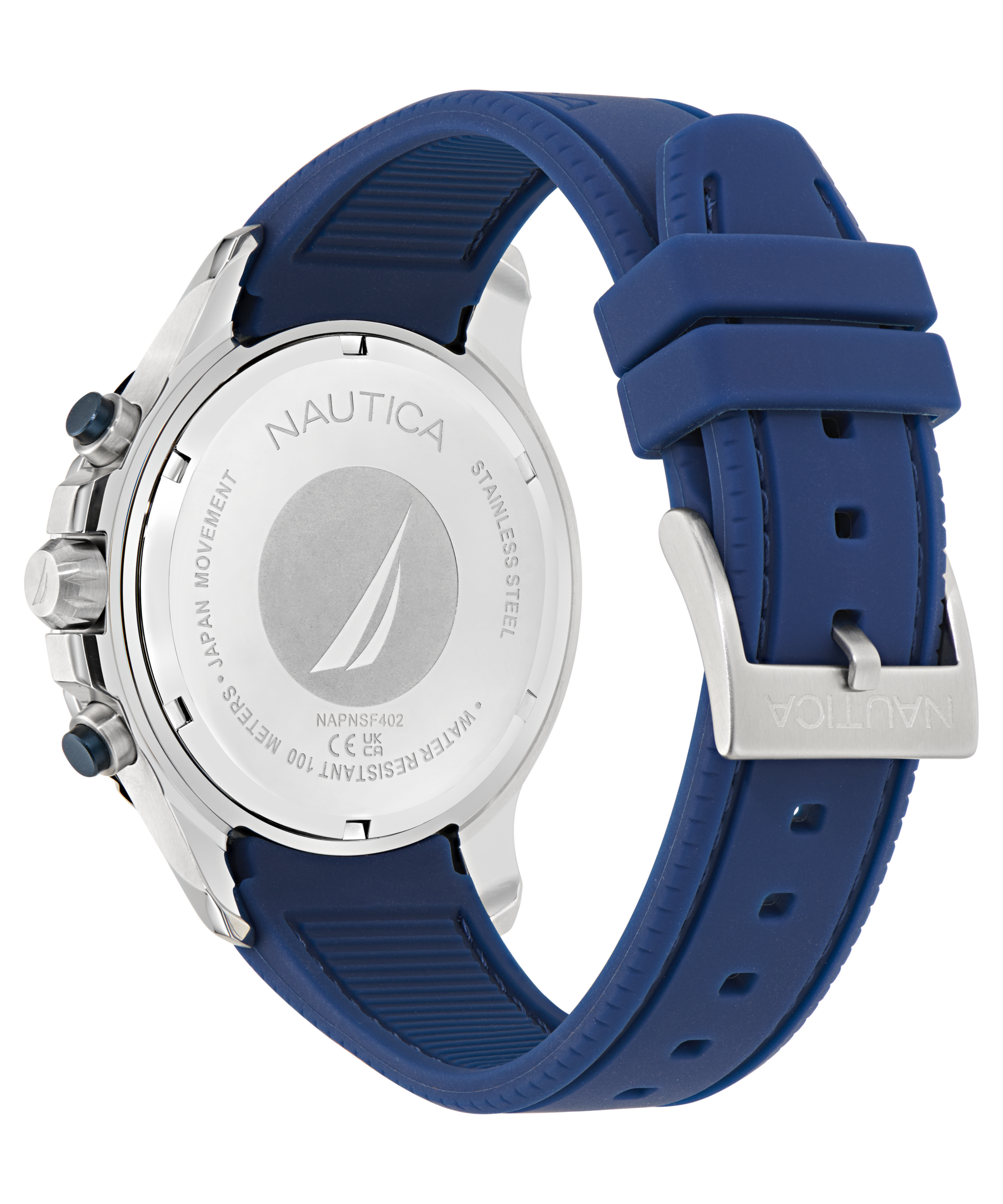 Zegarek żeglarski Nautica NAPNSF402 – Zegarek żeglarski Nautica NAPNSF402 – NST Everyday — tylna pokrywa kopery (rewers)