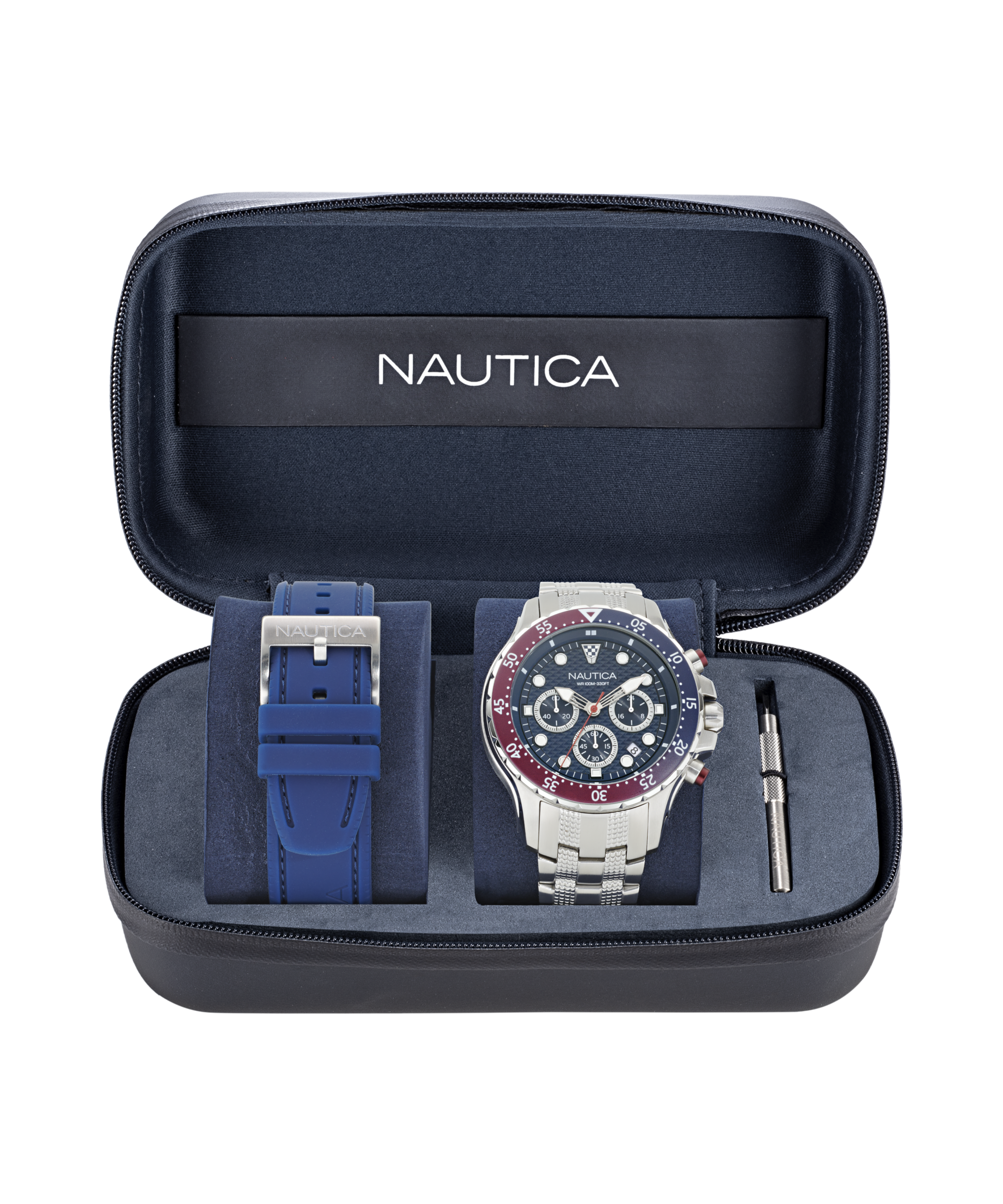 Zegarek żeglarski Nautica NAPNSF407 – NST EVERYDAY — ujęcie z tyłu