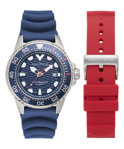 Zegarek żeglarski Nautica NAPSDS504 – Zegarek żeglarski Nautica NAPSDS504 – Still Dive (diver) — widok z przodu, pełny zegarek