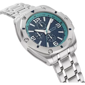 Zegarek żeglarski Nautica NAPTCS225 – Tin Can Bay Multifunction Stainless Steel (Blue)