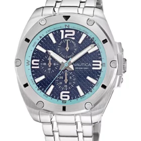 Zegarek żeglarski Nautica NAPTCS225 – Tin Can Bay Multifunction Stainless Steel (Blue)