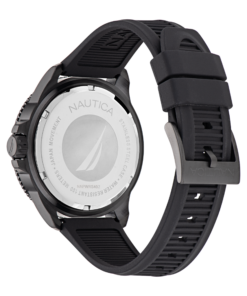 Zegarek żeglarski Nautica NAPWRS402 – WRS multifunction — detale wykończenia, 46 mm, stal nierdzewna z recyklingu