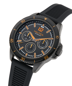 Zegarek żeglarski Nautica NAPWRS402 – WRS multifunction — ujęcie pod kątem, 46 mm, stal nierdzewna z recyklingu