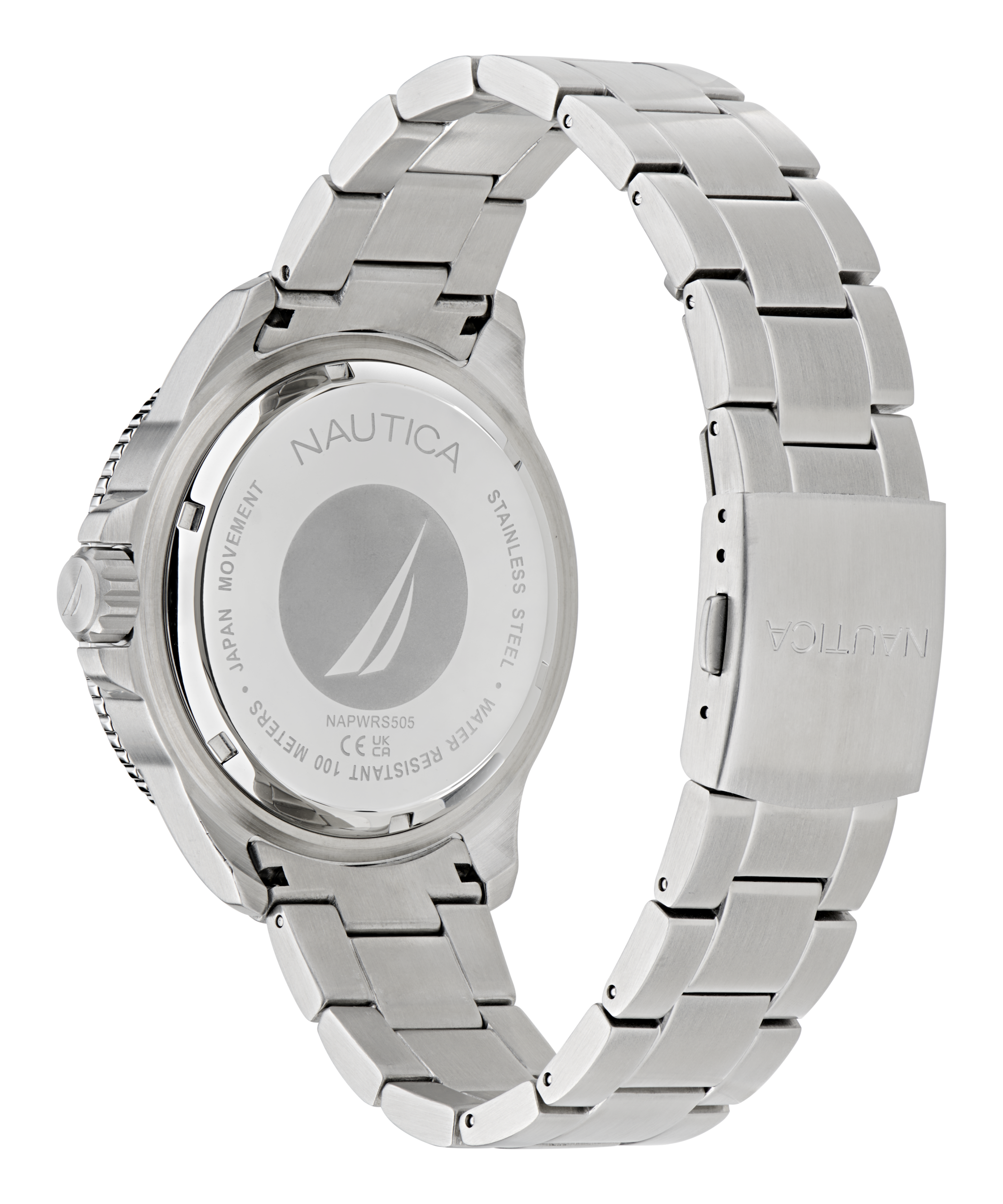 Zegarek żeglarski Nautica NAPWRS505 – Zegarek żeglarski Nautica NAPWRS505 – NCT Windrose multifunction — tylna pokrywa kopery (rewers)