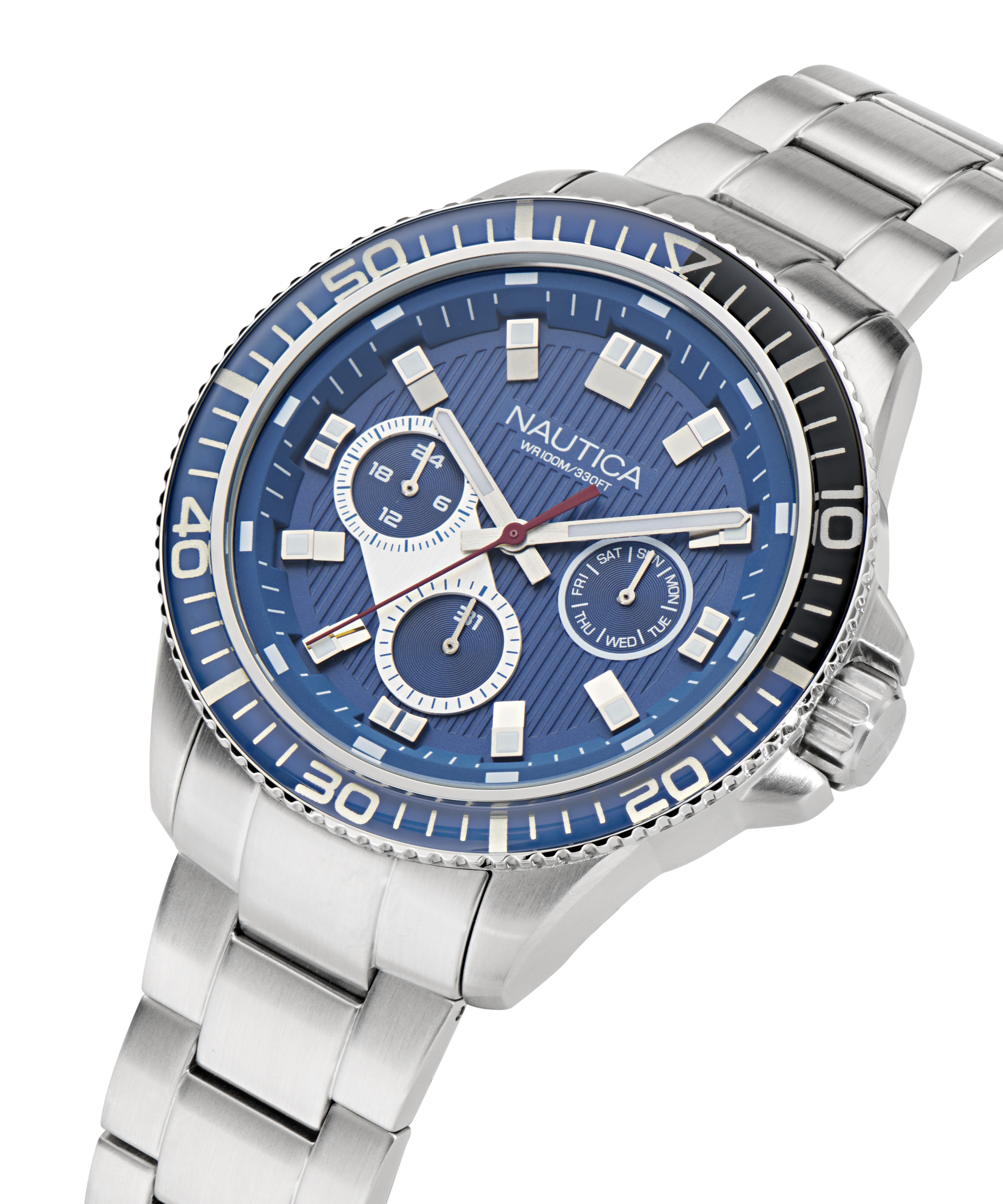 Zegarek żeglarski Nautica NAPWRS505 – Zegarek żeglarski Nautica NAPWRS505 – NCT Windrose multifunction — ujęcie zegarka pod kątem (3/4)