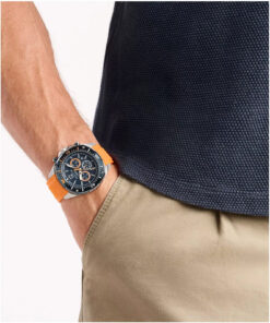 Zegarek żeglarski Nautica NAPBSS504-BOX-SET – Zegarek żeglarski Nautica NAPBSS504 – NCT BlueSail Sporty Set (2 paski: granatowy + pomarańczowy) — widok z boku