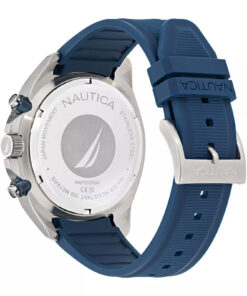 Zegarek żeglarski Nautica NAPBSS504-BOX-SET – Zegarek żeglarski Nautica NAPBSS504 – NCT BlueSail Sporty Set (2 paski: granatowy + pomarańczowy) — zbliżenie detalu