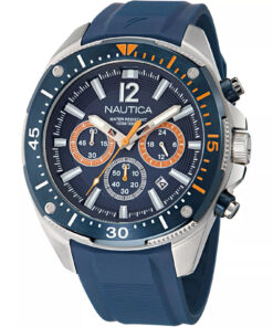 Zegarek żeglarski Nautica NAPBSS504-BOX-SET – Zegarek żeglarski Nautica NAPBSS504 – NCT BlueSail Sporty Set (2 paski: granatowy + pomarańczowy) — pakowanie premium