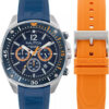 Zegarek żeglarski Nautica NAPBSS504-BOX-SET – Zegarek żeglarski Nautica NAPBSS504 – NCT BlueSail Sporty Set (2 paski: granatowy + pomarańczowy) — widok tarczy z przodu