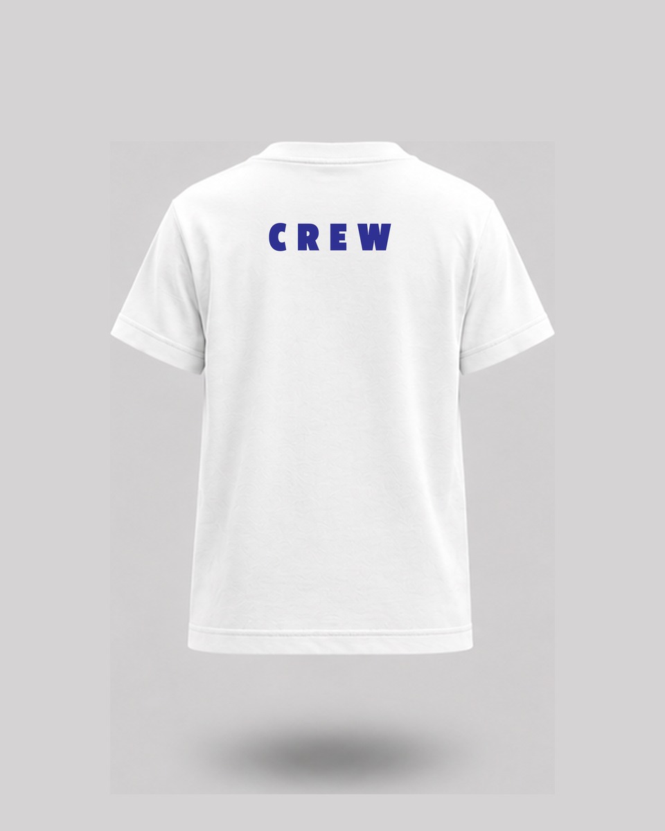 T-shirt na rejs CREW dziecięcy – tył z napisem CREW