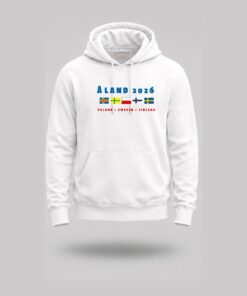 Bluza żeglarska personalizowana kangurka — przód z nadrukiem i kieszenią kangurka