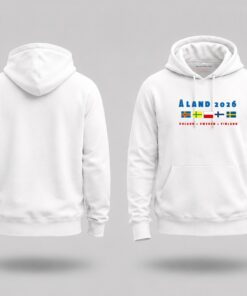 Bluza żeglarska personalizowana kangurka — komplet załogi, cztery ujęcia: bok, tył, przód z nadrukiem, bok