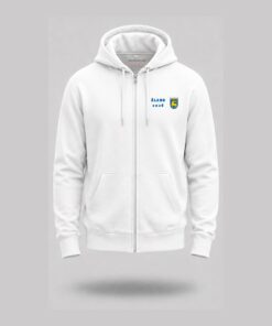 Bluza żeglarska personalizowana rozpinana — przód z zamkiem i herbem na piersi