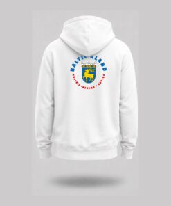 Bluza żeglarska personalizowana rozpinana — tył z dużym herbem