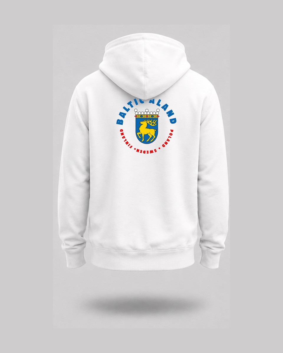 Bluza żeglarska personalizowana rozpinana — tył z dużym herbem