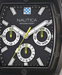 Zegarek żeglarski Nautica NAPSBF502 NCT Starboard – zbliżenie tarczy z subtarczami