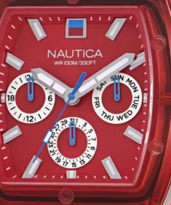 Zegarek żeglarski Nautica NAPSBF504 NCT Starboard – zbliżenie tarczy z subtarczami