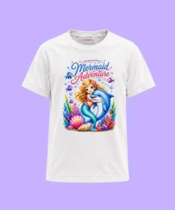 Koszulka dziecięca Mermaid Adventure NAVI Kids z syrenką i delfinem