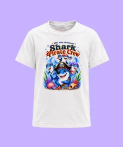 Koszulka dziecięca Shark Pirate Crew NAVI Kids z pirackimi rekinami