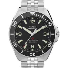 Timex Deepwater Arctic TW2Y64500 — 40,5 mm, czarna tarcza, bransoleta